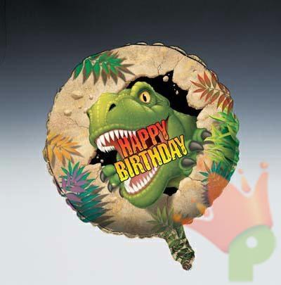 PALLONCINO MYLAR 18INCH 45CM DINO BLAST DINOSAURI