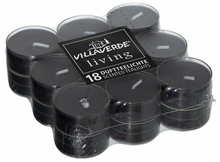 TEALIGHTS 4H NERO PROFUMATI 18 PZ