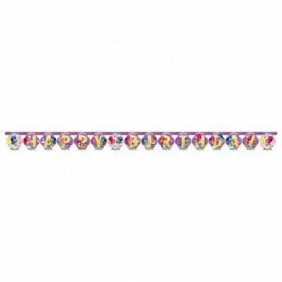 FESTONE BANNER HAPPY BIRTHDAY SHIMMER & SHINE 180X15CM