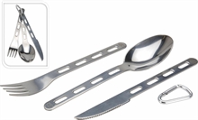 SET 3 POSATE INOX CON MOSCHETTO