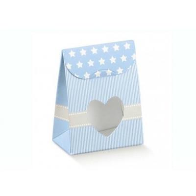 SCATOLA SACCHETTI 60X35X80 MM STAR AZZURRO 10PZ