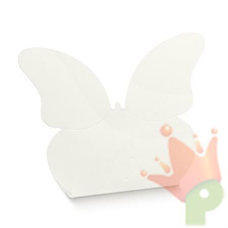 SCATOLA BORSA 60X40X90 MM FARFALLA BIANCA 10PZ