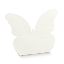 SCATOLA BORSA 60X40X90 MM FARFALLA BIANCA 10PZ