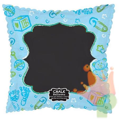 PALLONCINO MYLAR 17INCH BABY BLUE CHALKBOARD #