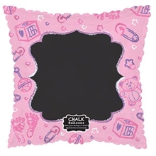 PALLONCINO MYLAR 17 INCH BABY PINK CHALKBOARD #