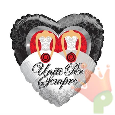 PALLONCINO MYLAR 18INCH UNITI PER SEMPRE DONNE #