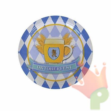 PIATTI 23 CM OKTOBERFEST 8 PZ ACCESSORI TAVOLA DECORAZIONI FESTA