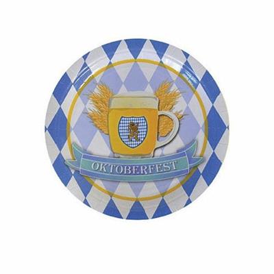 PIATTI 23 CM OKTOBERFEST 8 PZ ACCESSORI TAVOLA DECORAZIONI FESTA