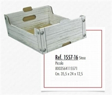 CASSETTA MEDIA LEGNO BIANCA 35,5X24X12,5 CM
