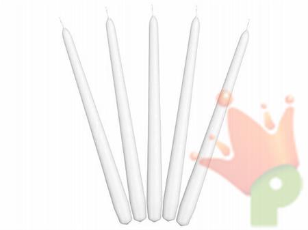 CANDELE CONICHE BIANCO OPACO 29CM 10PZ