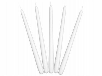 CANDELE CONICHE BIANCO OPACO 29CM 10PZ