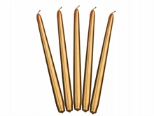 CANDELE ORO METAL 29CM 10PZ