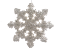 foam snowflake w bead w hanger