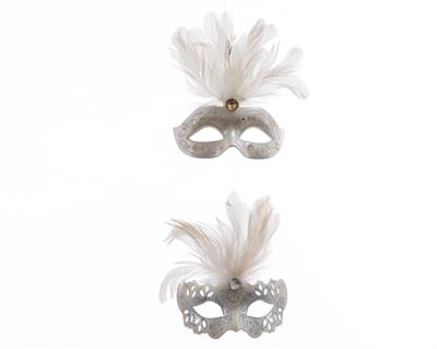 plc mask with hanger 2col ass PENDENTE MASCHERA 11X13 CM