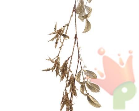 RAMO ORO CON FOGLIE GLITTER 130 CM