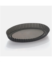 STAMPO PER CROSTATA OVALE FONDO RIALZATO 33X22X3,5CM