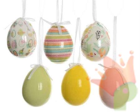 UOVA 6 ASSORTITE DECORATE 4CM 12PZ