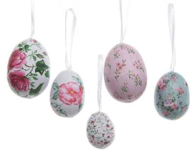 UOVA DECORATE CON APPENDINO 5 ASSORTITE 12PZ