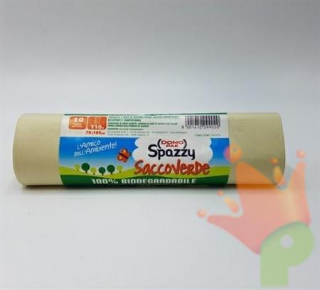 SACCHETTI SACCO VERDE 100% BIO 110LT 10PZ