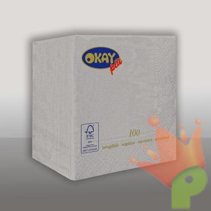 TOVAGLIOLI 25X25 2V ARGENTO 50PZ