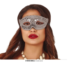 MASCHERA PAILLETTES ARGENTO