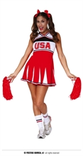 COSTUME CHEERLEADER ADULTA TAGLIA  M 38 40