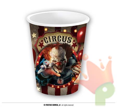 BICCHIERI PAGLIACCIO HORROR 6 PZ 240 ML
