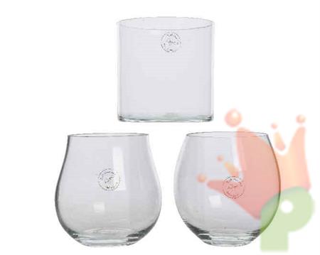 VASO IN VETRO 3 FORME ASSORTITE
