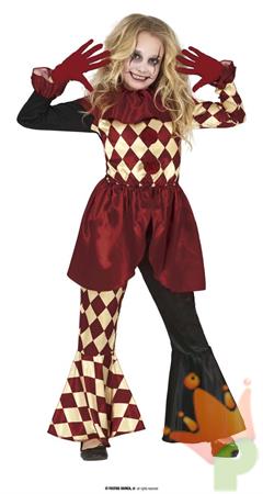 COSTUME CLOWN HORROR BAMBINA 10 - 12 ANNI