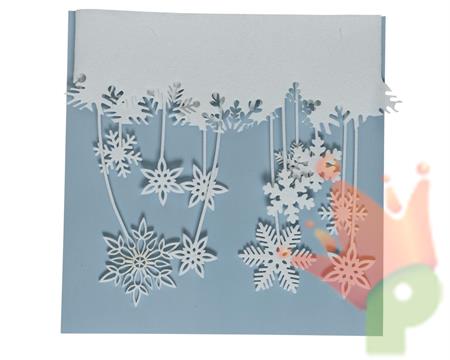 FIOCCHI DI NEVE IN FELTRO 180CM BIANCO