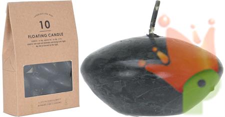 CANDELE GALLEGGIANTI NERE 10 PZ