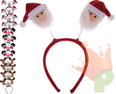 CERCHIETTO NATALE 25 CM - 3 ASS