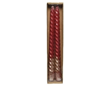 CANDELE TORCIGLIONI 25 CM ROSSO 2 PZ