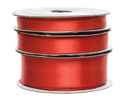 NASTRO IN RASO ROSSO SPESSORE ASSORTITO 50 MT