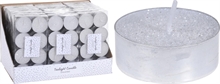 TEALIGHT BIANCO GLITTER 8 PZ 3 CM