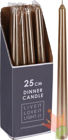 CANDELA STELO ORO 25 CM