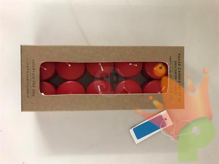 CANDELE ROSSE 3X3 CM 10 PZ