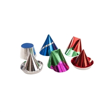 MINI CAPPELLI IN CARTA METAL 6 PZ H. 5/9 CM