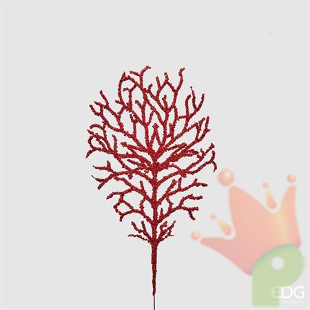 CORALLO GLITTER RAMO H. 40CM ROSSO