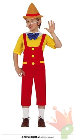 COSTUME BURATTINO BAMBINO PINOCCHIO 5 6 ANNI