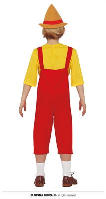 COSTUME BURATTINO BAMBINO PINOCCHIO 10 12 ANNI