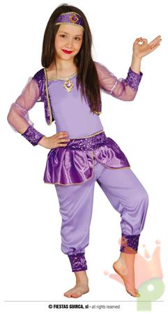 COSTUME DANZATRICE PRINCIPESSA JASMINE ORIENTALE 7-9 ANNI