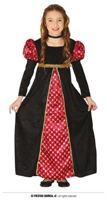 COSTUME DAMA MEDIEVALE TAGLIA 7-9 ANNI