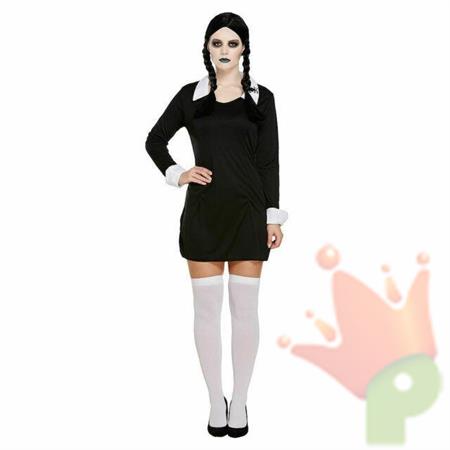 COSTUME NERO GOTICO MERCOLEDì ADULTA TAGLIA S