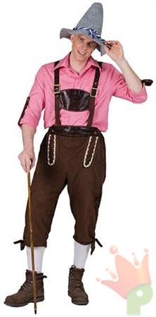 COSTUME PANTALONE TIROLESE UOMO ADULTO TAGLIA 52 54
