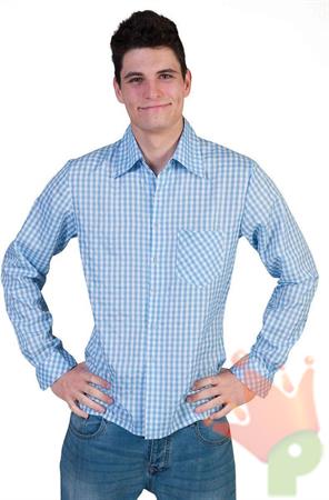 COSTUME CAMICIA SCACCHI TIROLESE UOMO ADULTO TAGLIA 52 54