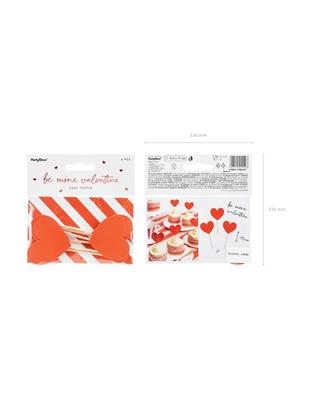 PICK CUORE ROSSO 6 PZ 11 CM