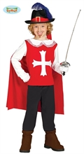 COSTUME MOSCHETTIERE BAMBINO 5-6 ANNI