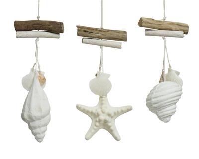 PENDENTE DECORATIVO CONCHIGLIA/STELLA MARINA 22X10X5 CM ASS.