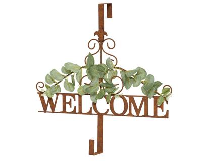 PORTAGHIRLANDE IN METALLO WELCOME H.10X39 CM